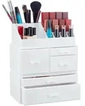 Relaxdays - Make Up Organizer Mit 21 F&auml;chern, Kosmetik Tower F&uuml;r Lippenstift,