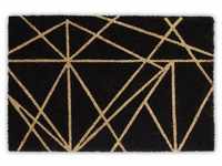 Fußmatte Muster aus Kokos, HxBxT: 1,5 x 60 x 40 cm, reckteckig, rutschfest,