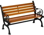 Outsunny Gartenbank, Parkbank, Sitzbank F&uuml;r 2 Personen, Balkonbank Mit Armlehnen,