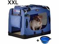 CADOCA® Hundetransportbox faltbar Katzentransportbox Transportbox Autobox Hundebox