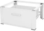 Ml-design - Waschmaschinen Untergestell Mit Schublade 63x54cm Stahl Wei&szlig; Bis 150kg,