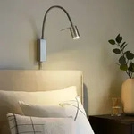 Wandleuchte Nickel Matt Bettleuchte Schlafzimmerlampe Led Leseleuchte Flexibel