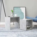 Vidaxl Coffee Table Set Concrete Grey 48x30x45 Cm Engineered Wood