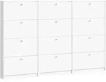 Ebuy24 - Escape Schuhschrank Mit 12 Klappen Breite 225 Cm, H&ouml;he 148 Cm Weiss