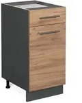 Vicco - K&uuml;chenunterschrank Fame-line, Goldkraft Eiche, 40 Cm Ohne Arbeitsplatte
