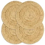 Tischsets 4 Stk. Natur 38 Cm Rund Jute Vidaxl
