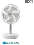 Edm - Wiederaufladbarer Tischventilator White Leistung: 4w Fl&uuml;gel: &Oslash;17cm