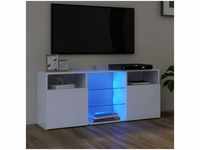 Bonnevie - TV-Schrank,TV-Möbel mit LED-Leuchten Weiß 120x30x50 cm vidaXL