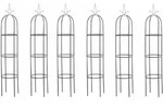 Clp - Rosens&auml;ule Romantika, Obelisk, H&ouml;he 190 Cm, &Oslash; 38cm Schwarz 6er Set