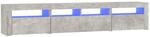 Tv-schrank Mit Led-leuchten Betongrau 210x35x40 Cm - Vidaxl
