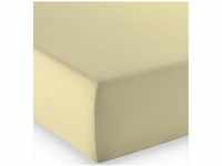 Mako-Jersey-Spannlaken comfort Farbe beige 2043 180 x 200 cm - Fleuresse