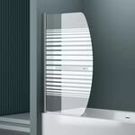 Doporro 90x140 Cm Design-duschwand F&uuml;r Badewanne Badewannenaufsatz Duschabtrennung
