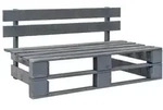 Outdoor-bank Paletten Holz Grau Vidaxl