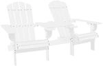 Adirondack-gartenst&uuml;hle Mit Tisch Massivholz Tanne Wei&szlig; - Vidaxl
