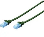 Digitus - Dk-1512-005/g Rj45 Netzwerkkabel, Patchkabel Cat 5e U/utp 0.50 M Gr&uuml;n