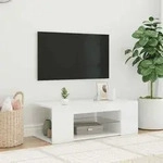 Vidaxl - Tv-schrank Mit Led-leuchten Hochglanz-wei&szlig; 90x39x30 Cm