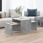 Couchtisch-set Betongrau 100x48x40 Cm Holzwerkstoff Vidaxl