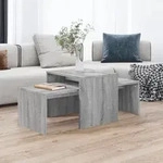 Vidaxl - Couchtisch-set Grau Sonoma 100x48x40 Cm Holzwerkstoff
