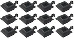 Solar-au&szlig;enleuchten 12 Stk. Led Rechteckig 12 Cm Schwarz Vidaxl