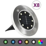 Solar-bodenleuchten 8 Stk. Led Rgb-lichtfarbe Vidaxl