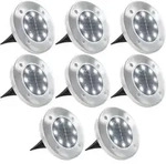 Vidaxl Solar Ground Lights 8 Pcs Led Lights White