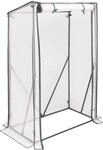 Foliengew&auml;chshaus Treibhaus Pe Gitterplane Wei&szlig; 100x50x136/150 Cm - Woltu