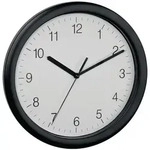 Wanduhr Quarzuhr Kunststoff Schwarz &Oslash; 254 Mm 1,5 V Zahlen