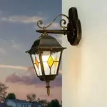 Licht-erlebnisse - Antike Wandlampe Au&szlig;en Kupfer Salzburg Wetterfest Ip44