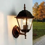 Licht-erlebnisse - Au&szlig;enleuchte Wand In Schwarz Kupfer Ip44 Rustikal Tirol