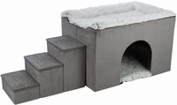 H&ouml;hle Harvey Mit Treppe 154x60x60cm,grau/wei&szlig;-schwarz