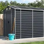Ger&auml;tehaus Anthrazit 191x640x198 Cm Verzinkter Stahl Vidaxl