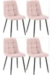 4er Set Esszimmerst&uuml;hle Antibes Pink