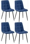 4er Set Esszimmerst&uuml;hle Antibes Blau