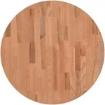 Tischplatte &Oslash;60x1,5 Cm Rund Massivholz Buche Vidaxl