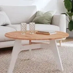 Tischplatte &Oslash;80x1,5 Cm Rund Massivholz Buche Vidaxl