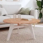 Tischplatte &Oslash;90x1,5 Cm Rund Massivholz Buche Vidaxl