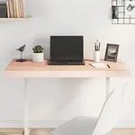 Tischplatte 100x60x2 Cm Massivholz Eiche Unbehandelt Baumkante - Vidaxl
