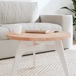 Tischplatte &Oslash;60x2,5 Cm Rund Massivholz Buche Vidaxl