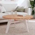 Tischplatte &Oslash;90x2,5 Cm Rund Massivholz Buche Vidaxl