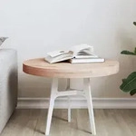 Tischplatte &Oslash;50x4 Cm Rund Massivholz Buche Vidaxl