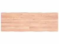 Tischplatte 120x40x(2-4) cm Massivholz Behandelt Baumkante Vidaxl Braun
