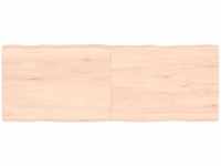 Tischplatte 140x50x(2-4) cm Massivholz Unbehandelt Baumkante Vidaxl Braun