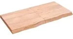 Tischplatte Hellbraun 120x60x(2-6)cm Massivholz Eiche Behandelt - Vidaxl