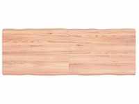 Tischplatte 140x50x(2-6) cm Massivholz Behandelt Baumkante Vidaxl Braun