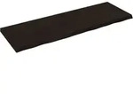 Tischplatte Dunkelbraun 180x60x(2-6)cm Massivholz Eiche - Vidaxl