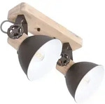 Mexlite - Spot - Gearwood - Anthrazit - Metall Gummibaumholz -