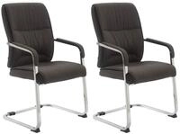 2er Set Freischwinger Xxl Anubis Stoff Dunkelgrau