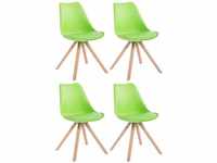 4er Set Stühle Toulouse Kunstleder Square grün natura