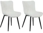 2er Set St&uuml;hle Largo Wei&szlig; Kunstleder