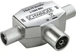 Anschlussverteiler Asv42 531 Metall Silber 1xiec Buchse 2xiec Stecker - Schwaiger
